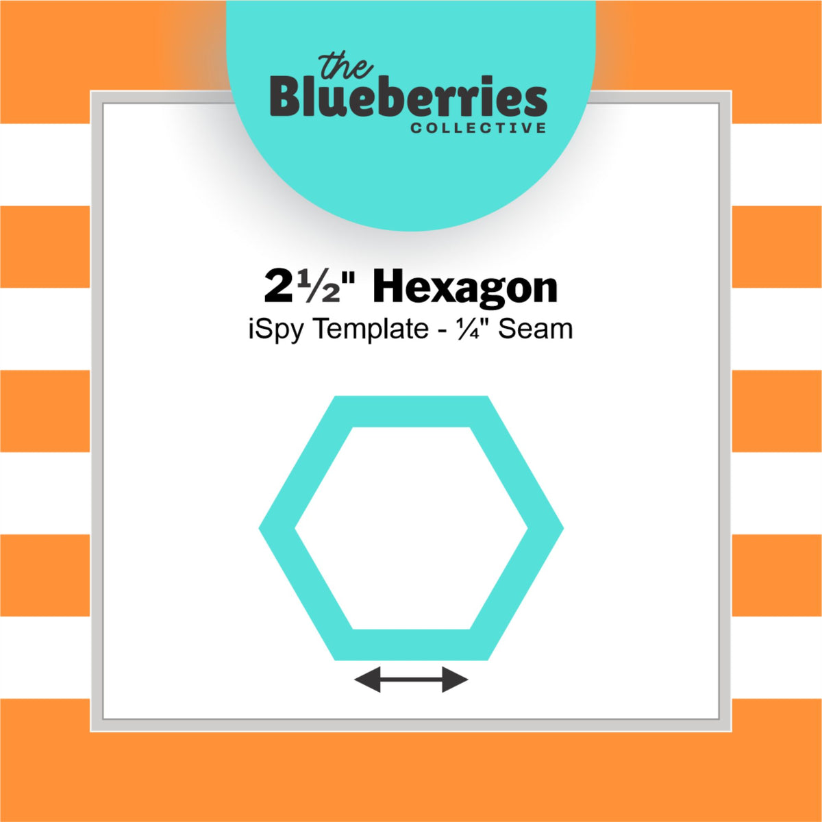 Blueberries Collective: English Paper Piecing Hexagons 2.5 Inch iSpy Template 1/4 Inch Seam