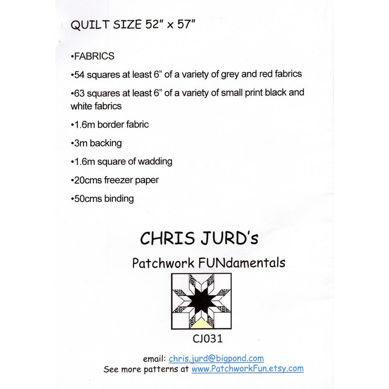 Chris Jurd Designs - Stacks On Quilt Pattern ML