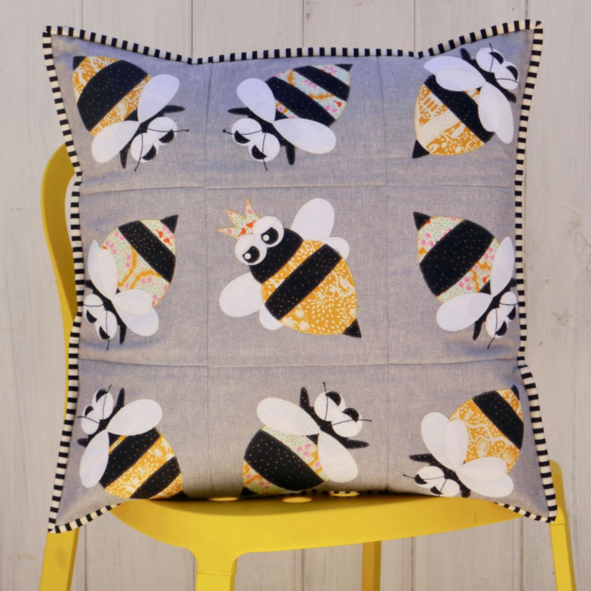 Claire Turpin Cushion Pattern: Queen Bee