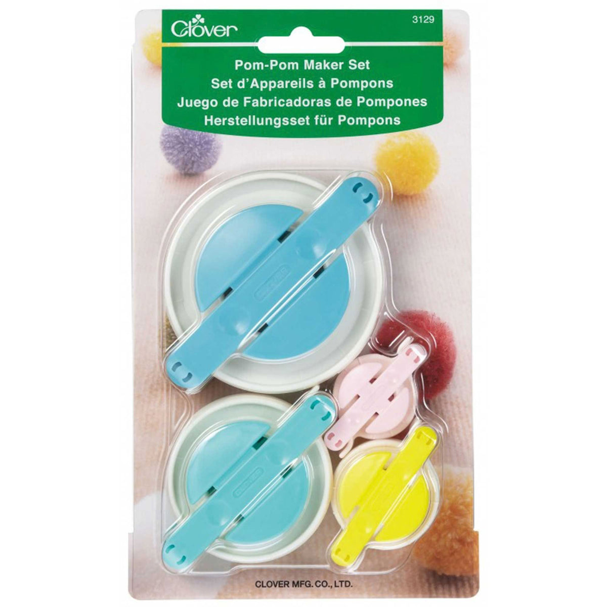 Clover Pom Pom Maker Set 4Pcs 3129
