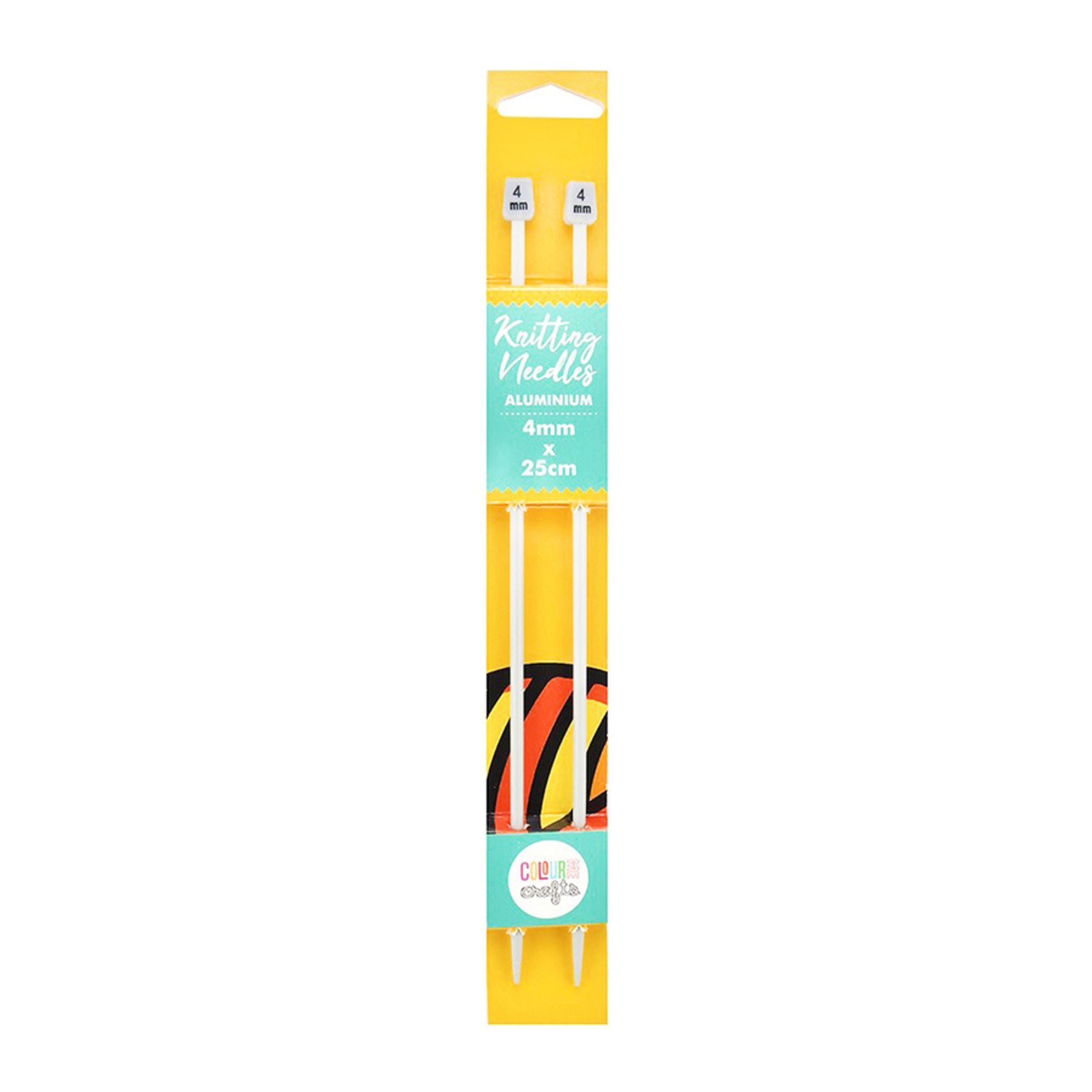Colourme Single Pointed Metal Knitting Needles 25cm