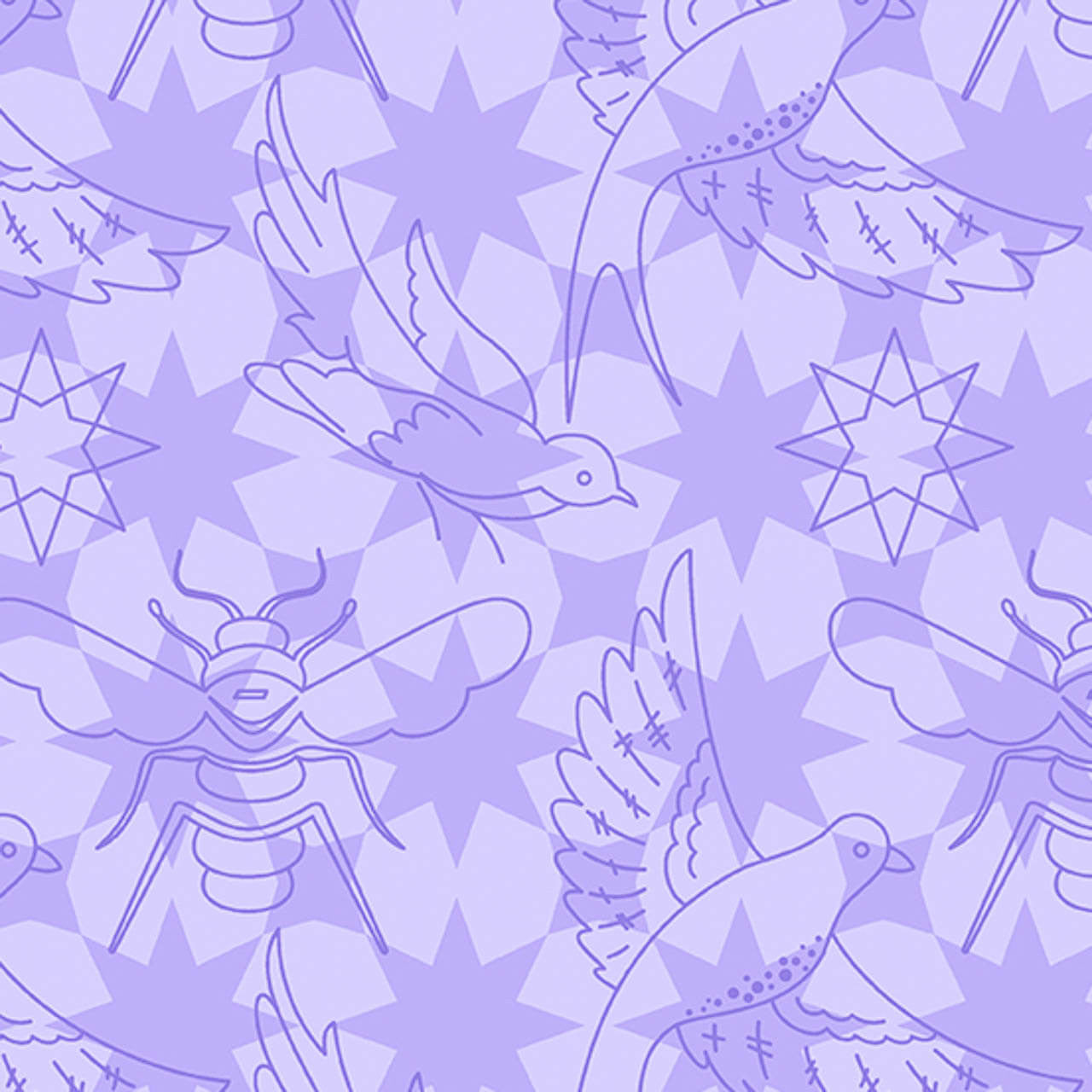 Sun Print Luminance by Alison Glass - Flourish Lavender - 8446 P1