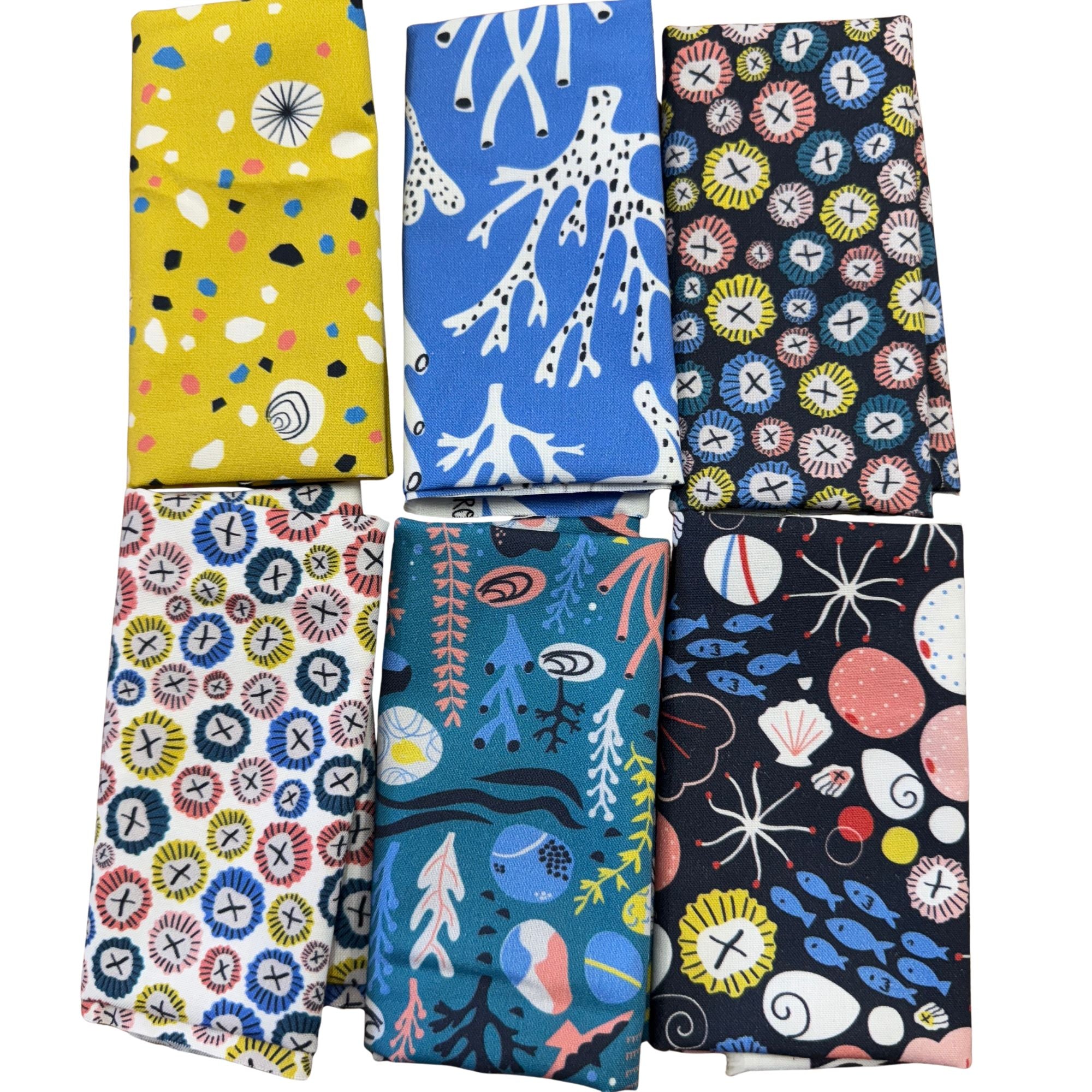 Fat Eighth Bundle: Rockpool by Rosalind Maroney for Dashwood Studios 6 pcs