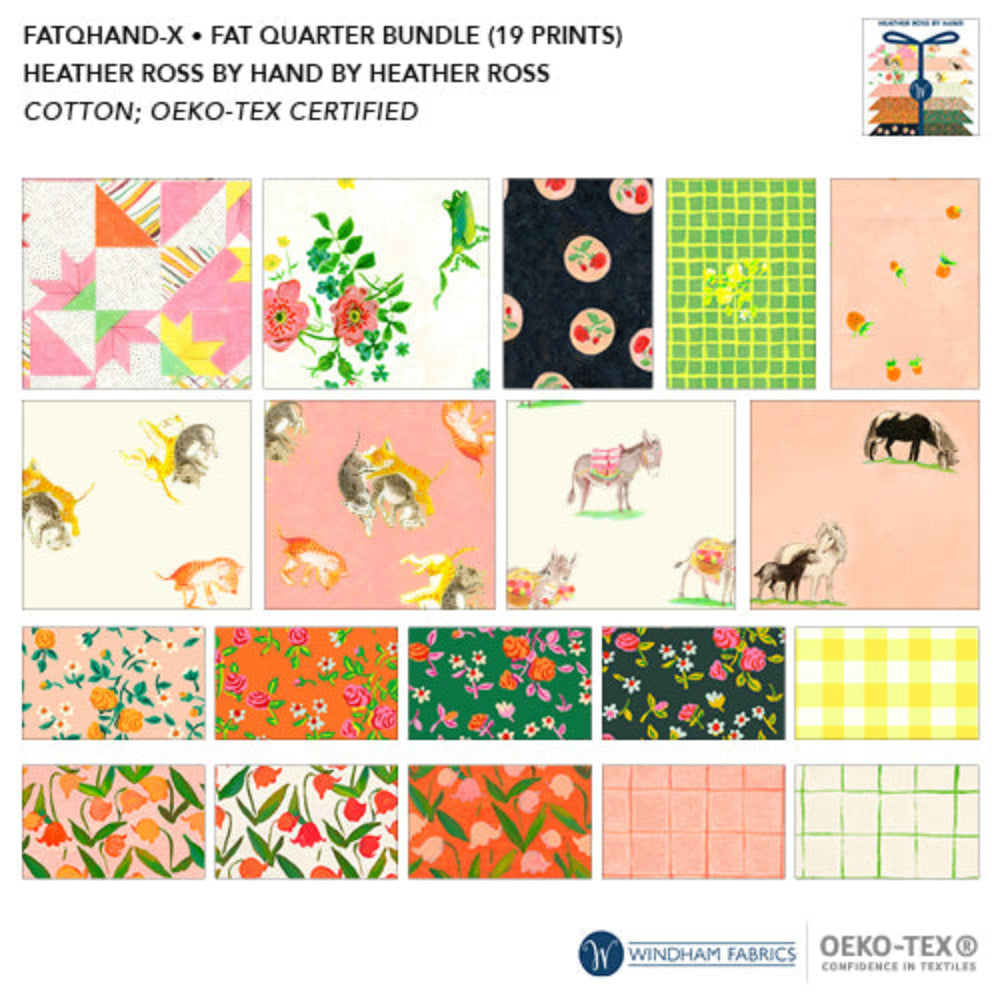 Fat Quarter Bundle: Heather Ross: By Hand 19pcs