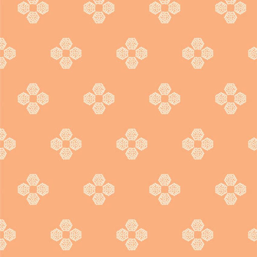 Art Gallery Fabrics: Nectarine Fusion - Droplet Petal FUS-NE-2409