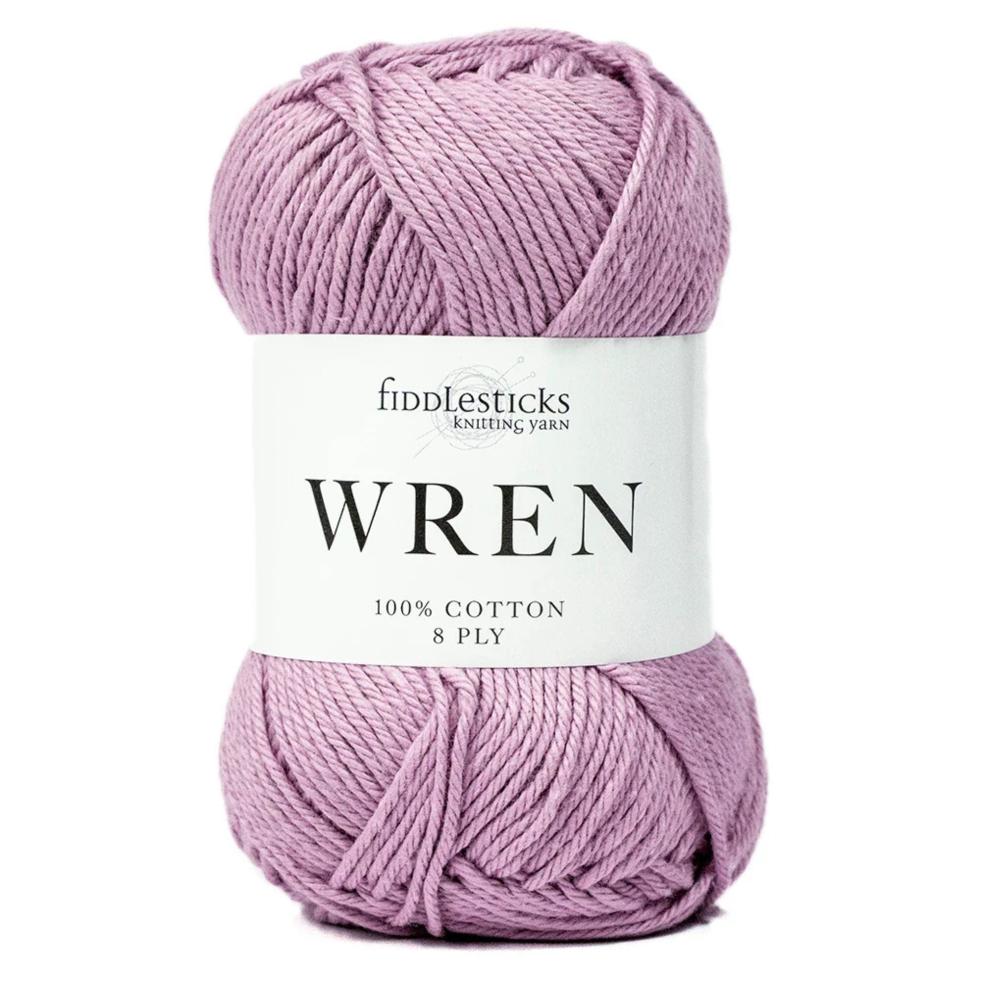 Fiddlesticks Wren Cotton 4 Ply 100% Cotton 8 Ply Yarn W028 Amethyst