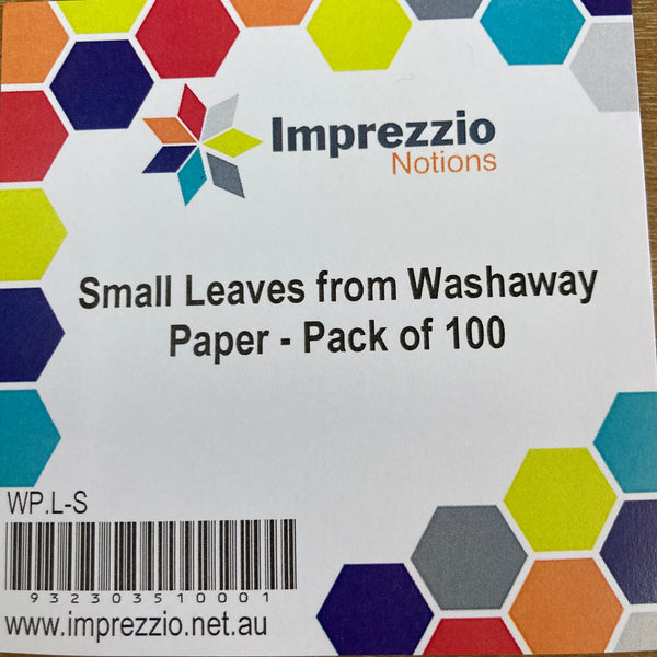 Imprezzio: Leaves Washaway Papers for Applique Small