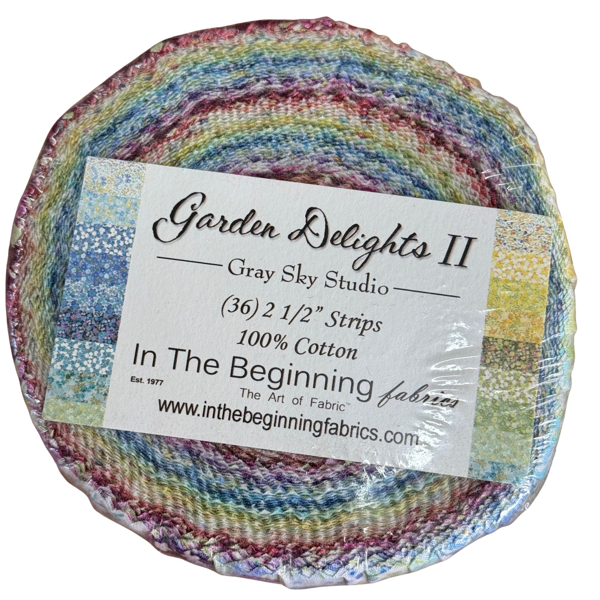 Garden Delights Jelly Roll: Gray Sky Studio from In the Beginning Fabrics