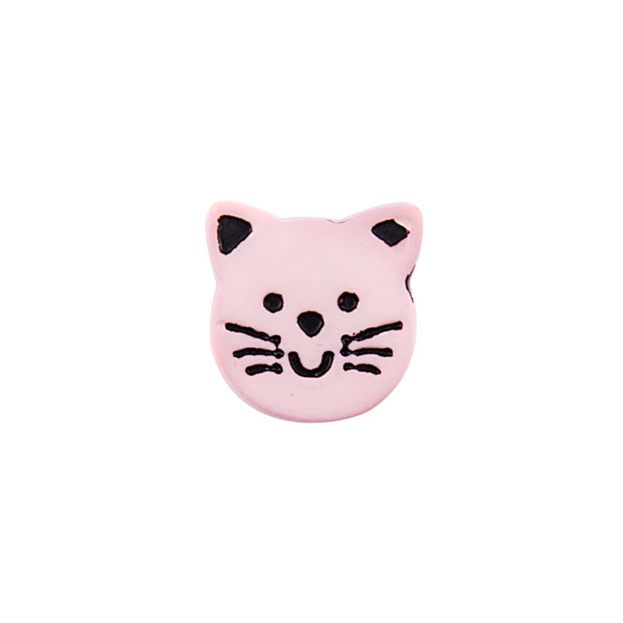 HEMLINE BUTTONS Novelty Cats Whiskers Shank 24mm PINK