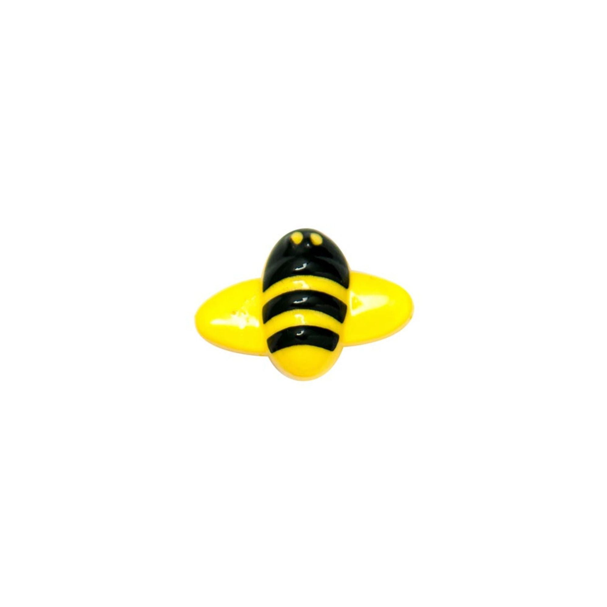 HEMLINE BUTTONS Bee Button Black and Yellow 21mm