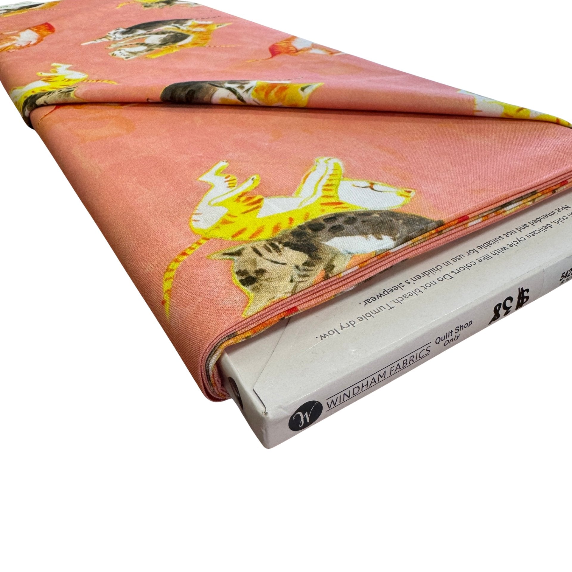 Heather Ross By Hand Barn Kittens Salmon 54251D-3