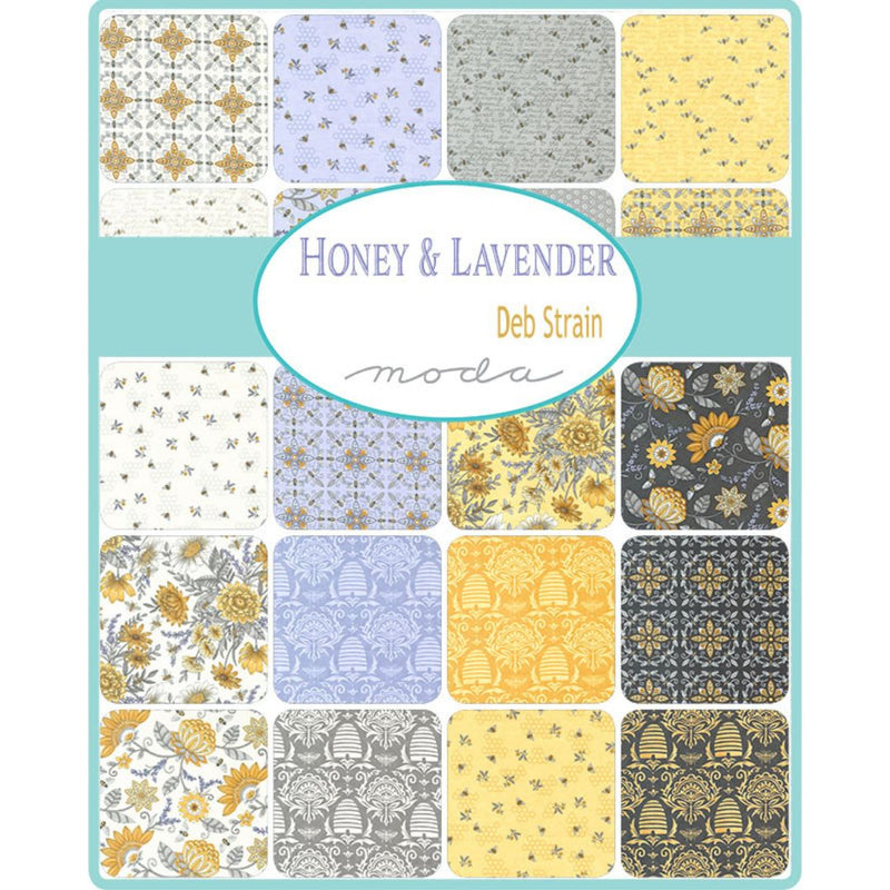 Moda Fabrics: Honey and Lavender Layer Cake by Deb Stain 56080 LC
