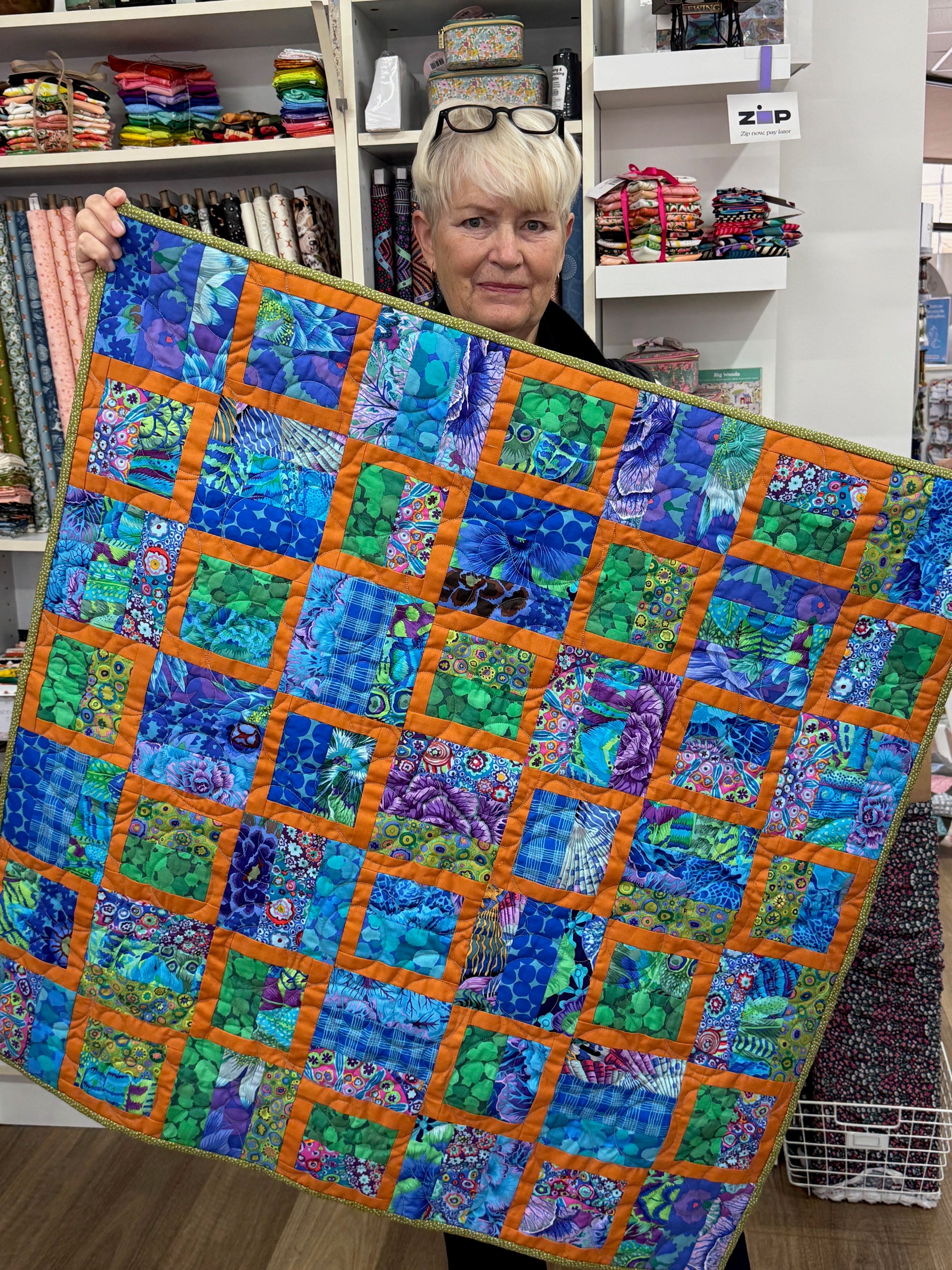 Student Photo completed quilt