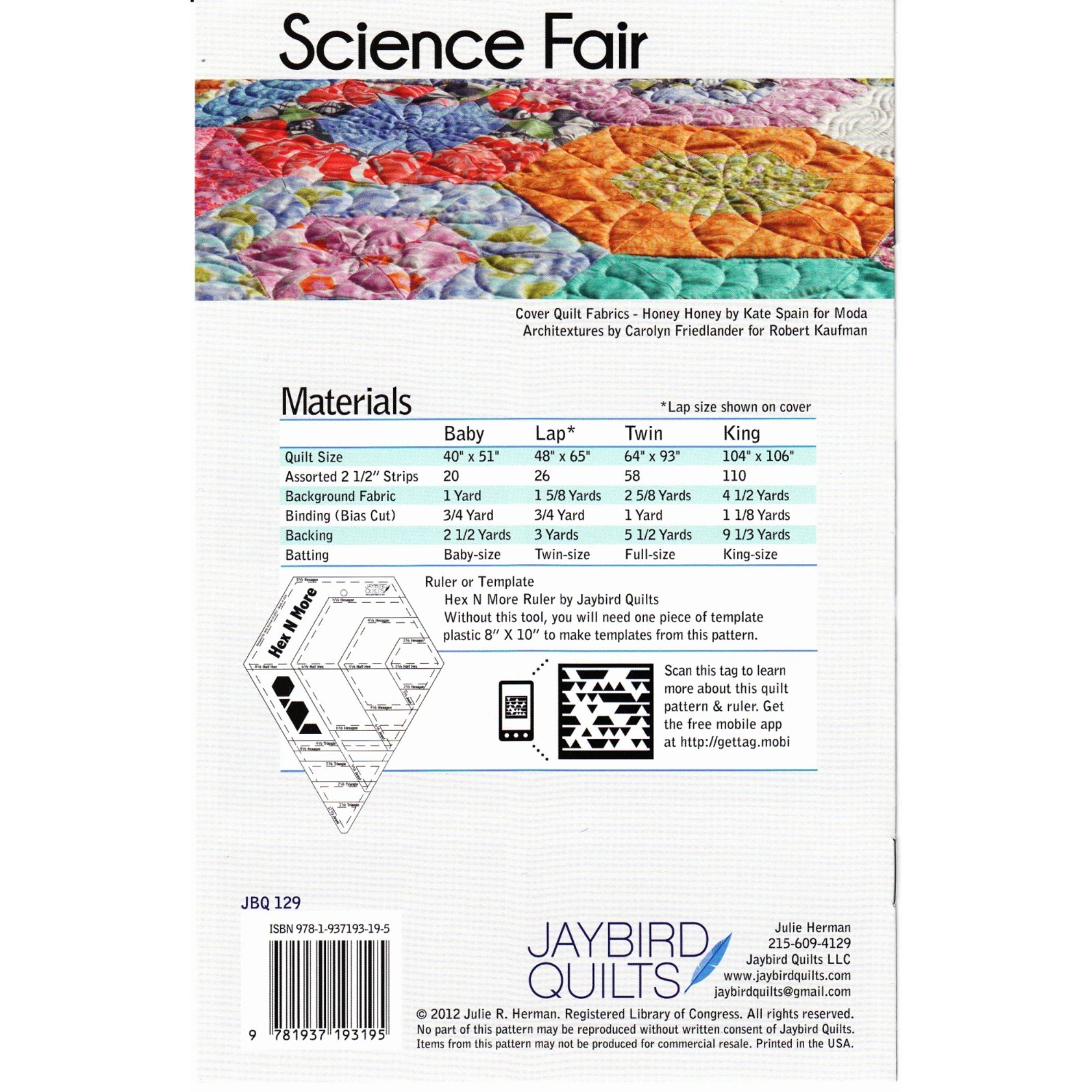 JayBird Quilts Pattern: Science Fair