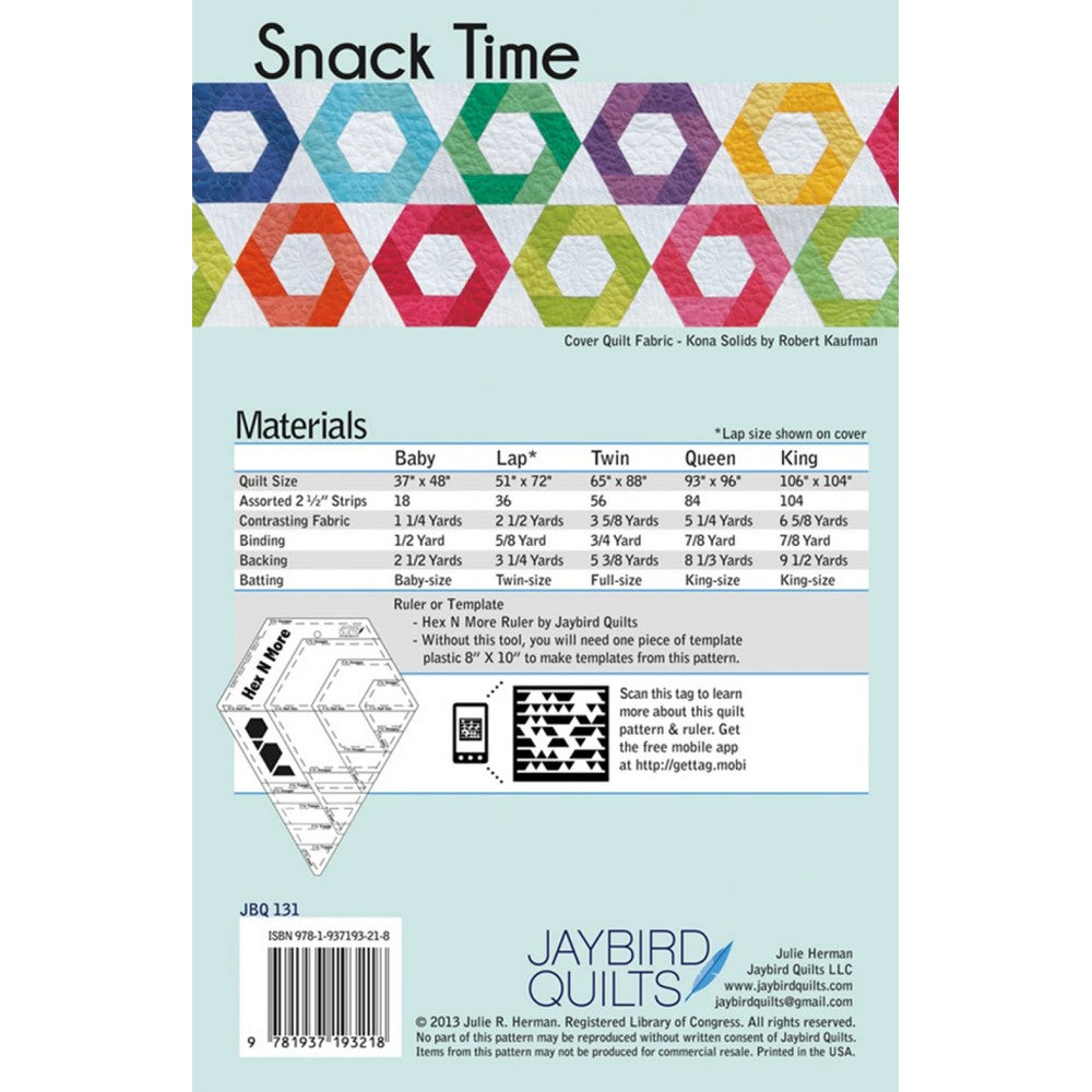 JayBird Quilts Quilt Pattern: Snack Time