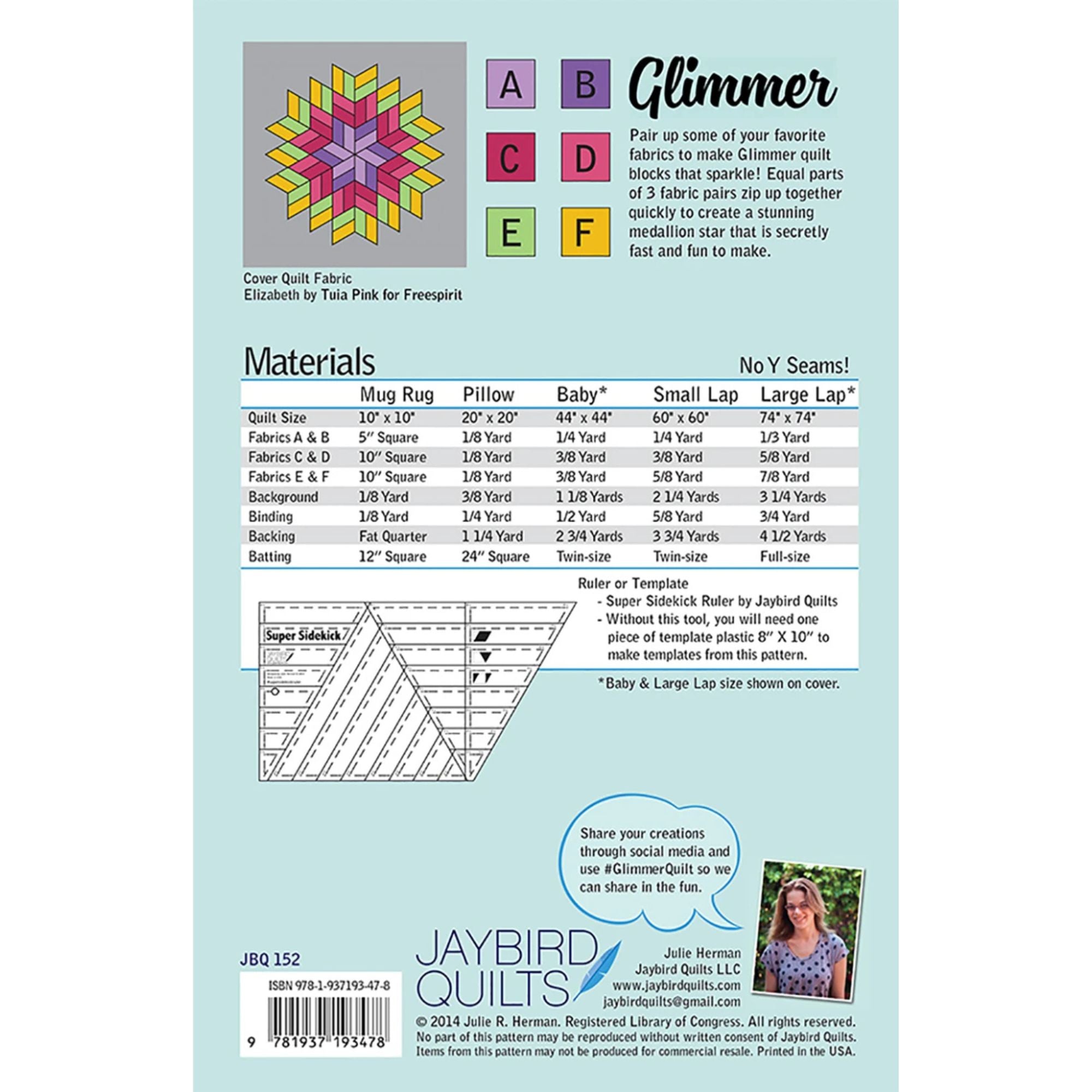 JayBird Quilts Pattern: Glimmer JPQ152