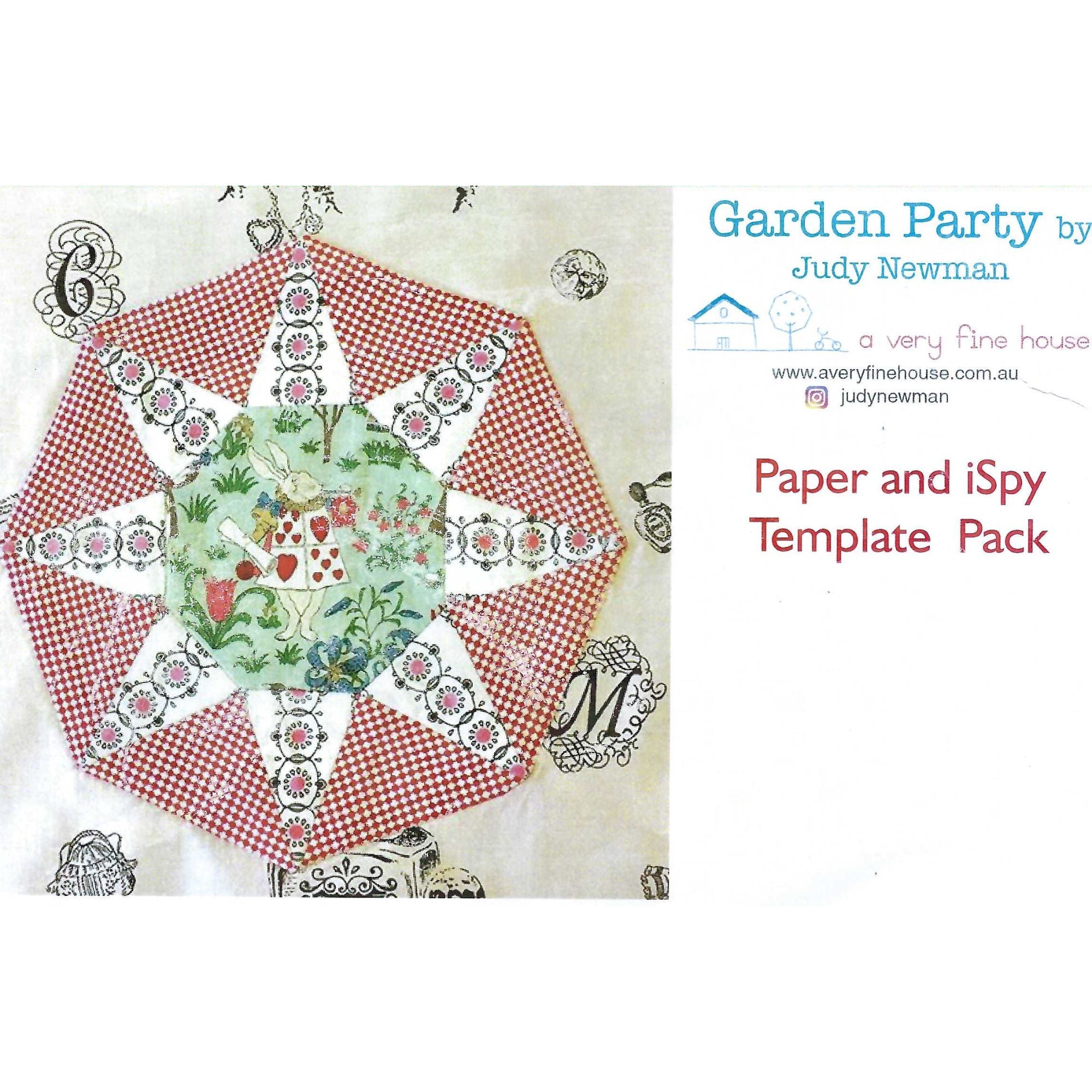 Judy Newman - A Very Fine House - Garden Party Paper and iSpy Template Pack
