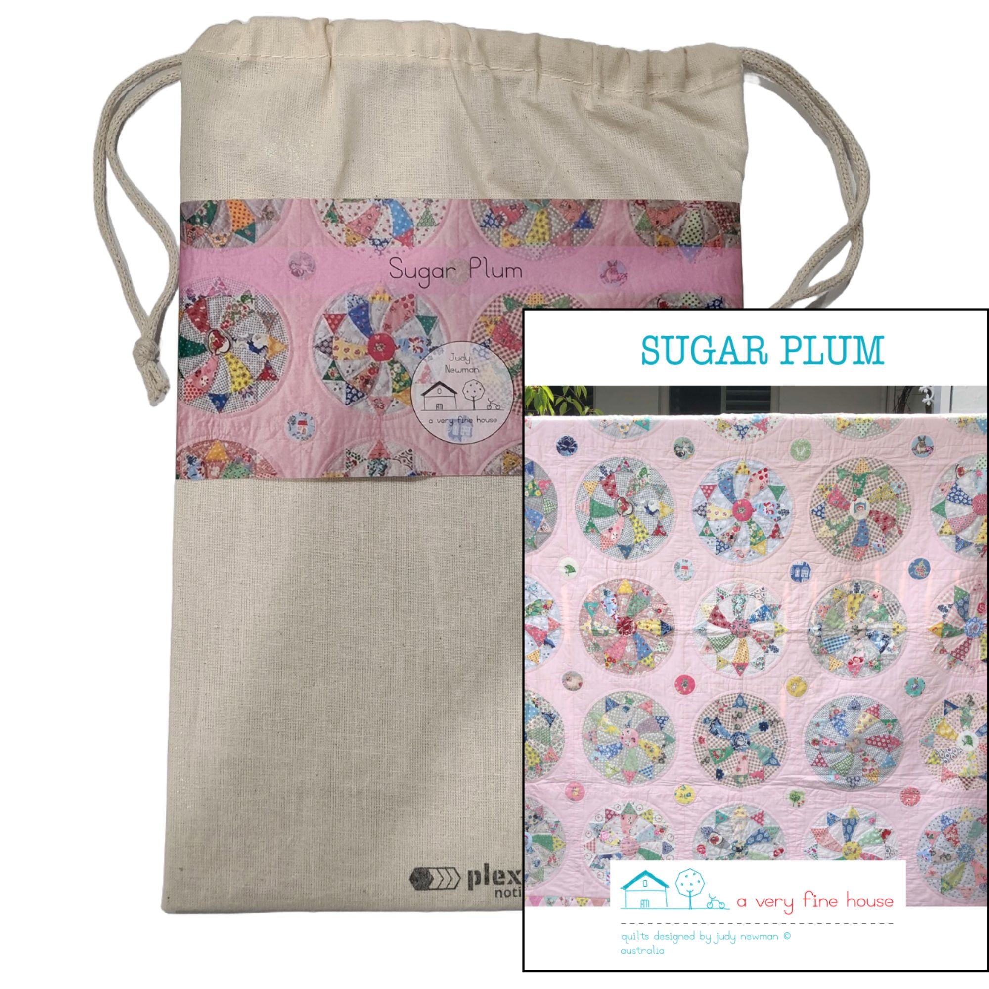 Judy Newman - A Very Fine House - Sugar Plum pattern and template set