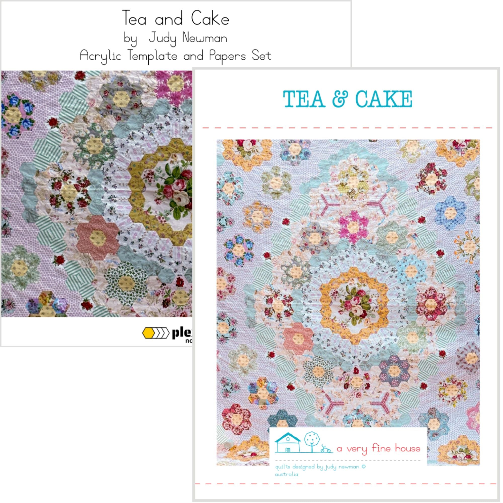 Judy Newman - A Very Fine House - Tea and Cake pattern, papers and template set