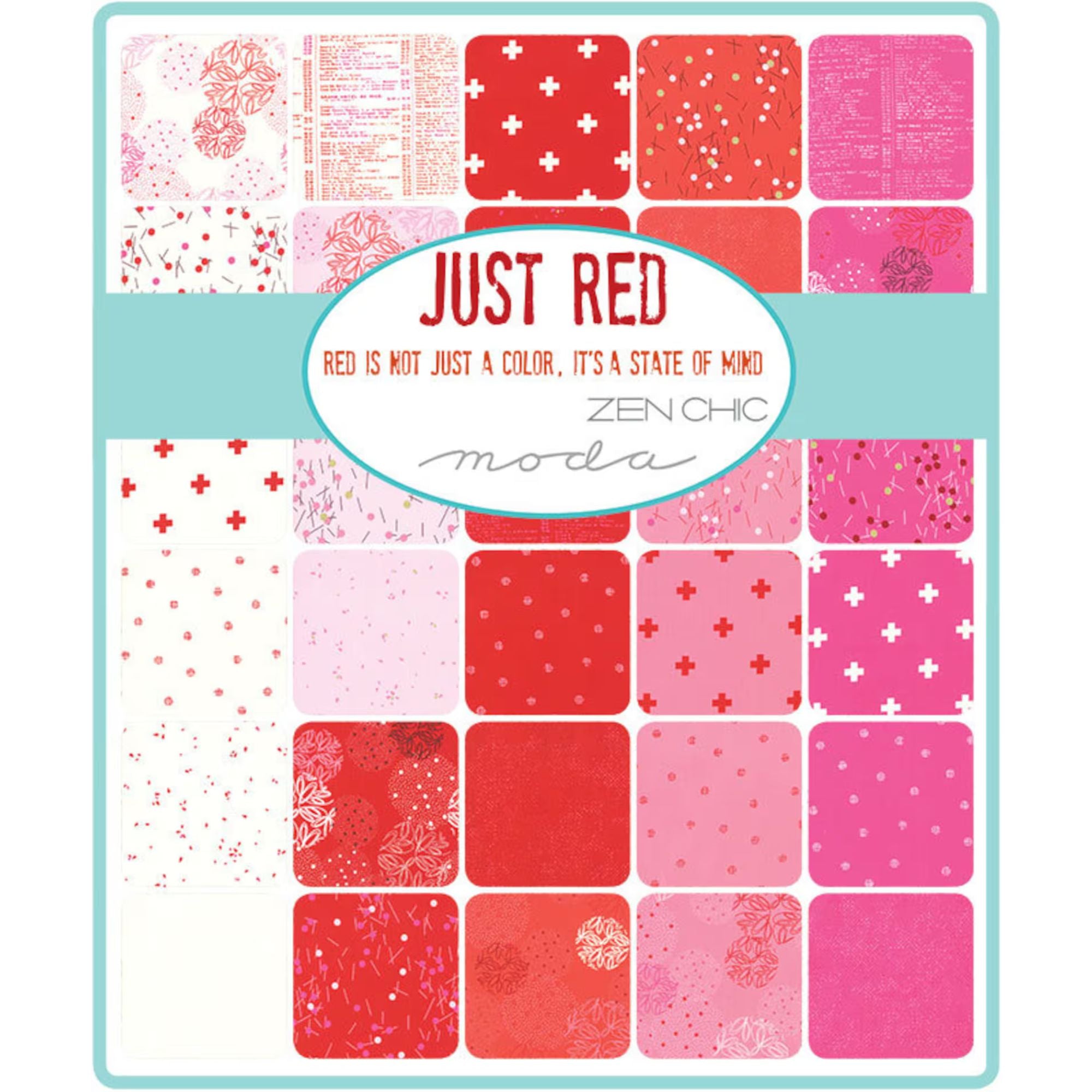 MODA Charm Square: Just Red by Brigitte Heitland ZEN CHIC