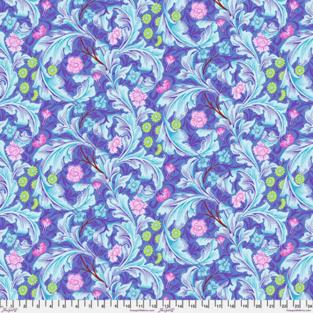 Kaffe x Morris & Co: Leicester Aqua WIDEBACK QBKW002-COBALT