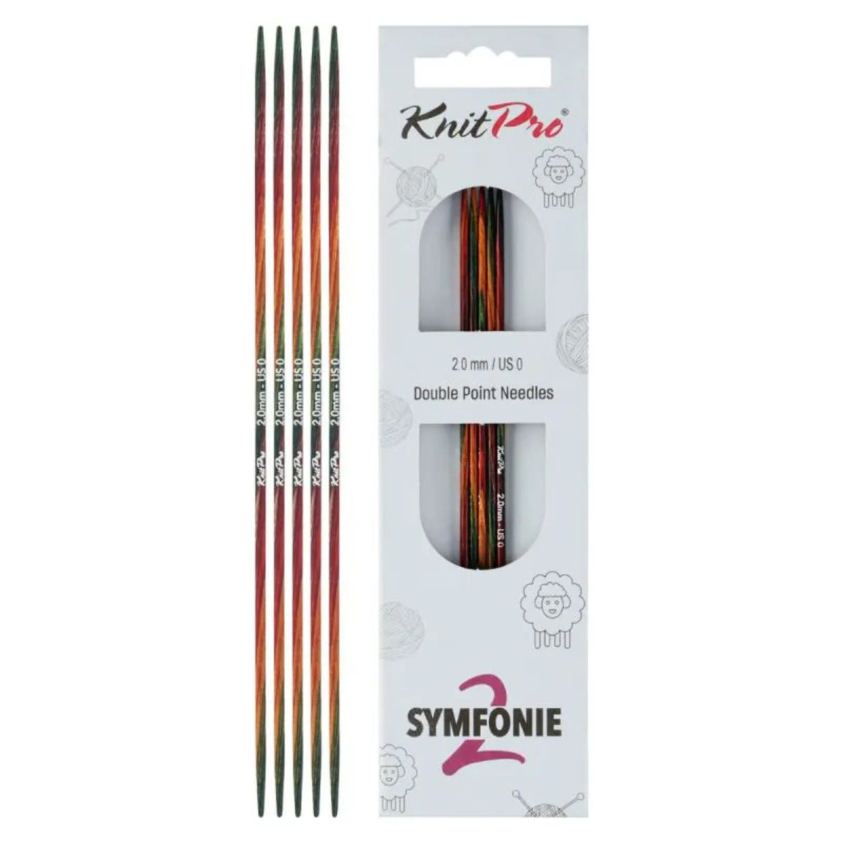 Knitpro Symfonie 2 Double Pointed Knitting Needles