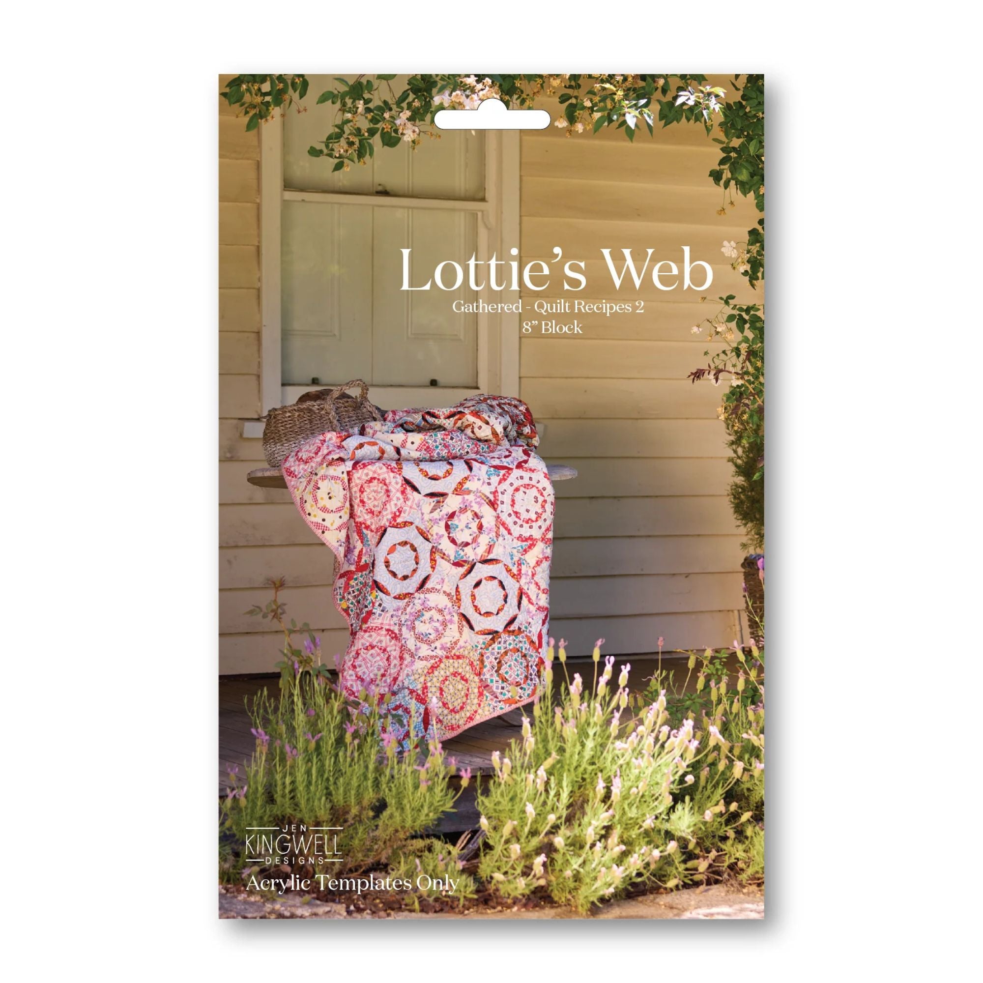Jen Kingwell Designs: Lottie's Web 8" Block Acrylic Template Set from her Gathered Book