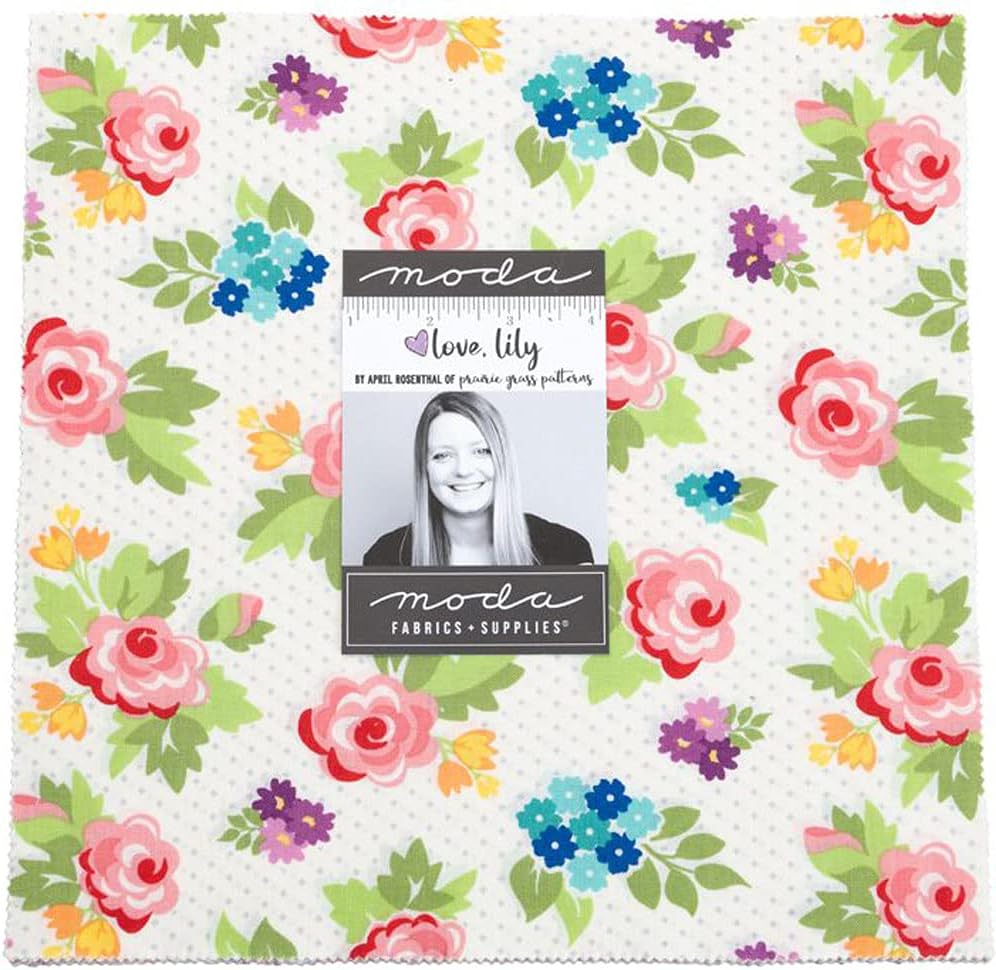 MODA LAYER CAKE: Love Lily by April Rosenthal of Prairie Grass Patterns 24110LC