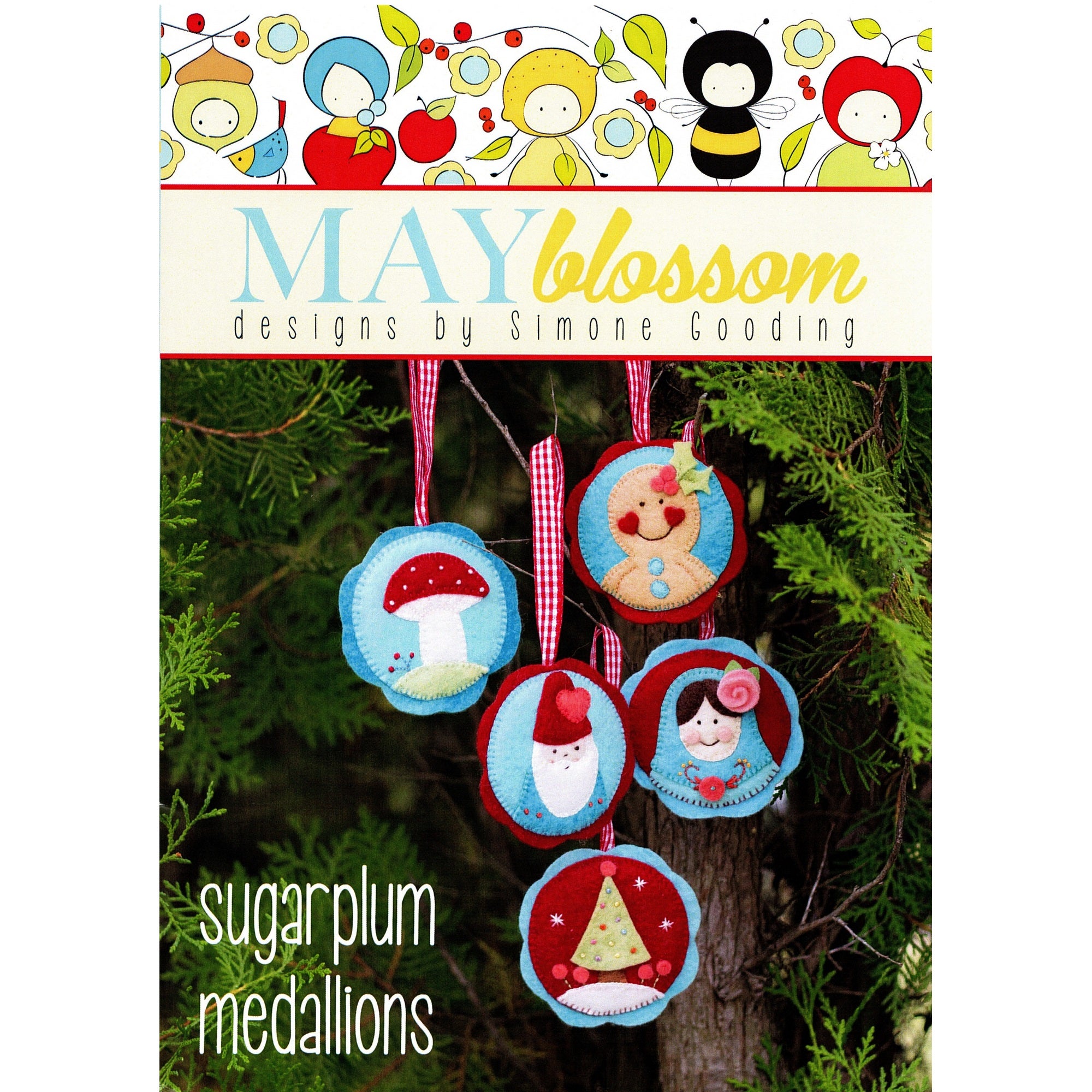 May Blossom Felt Pattern - Sugarplum medallions