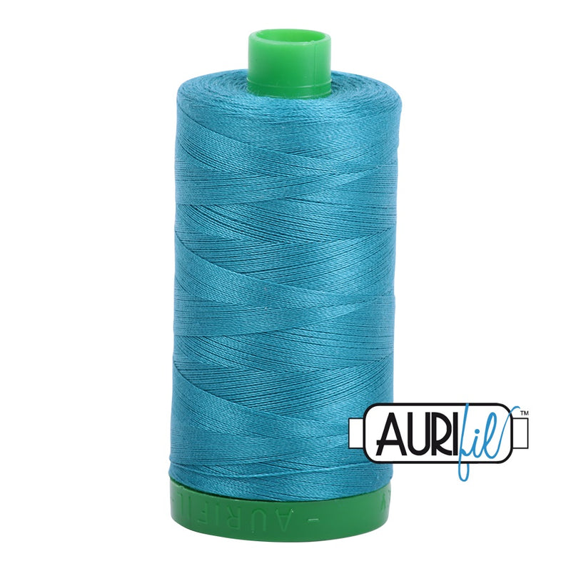 Aurifil Cotton Mako 4182 Dark Turquoise Thread Ne 40 1000m