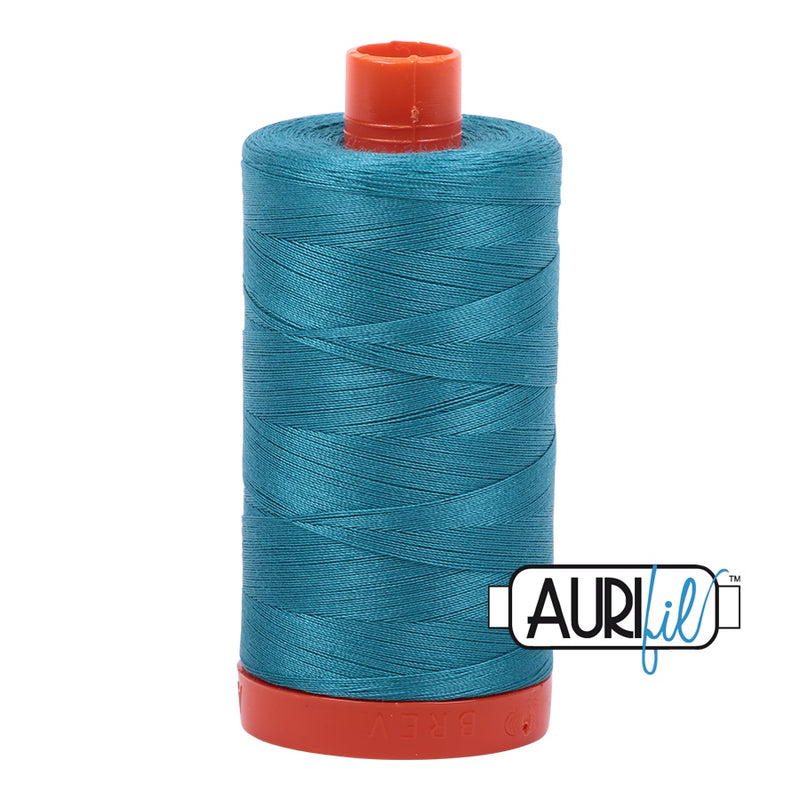 Aurifil Cotton Mako 4182 Dark Turquoise Thread Ne 50 1300m