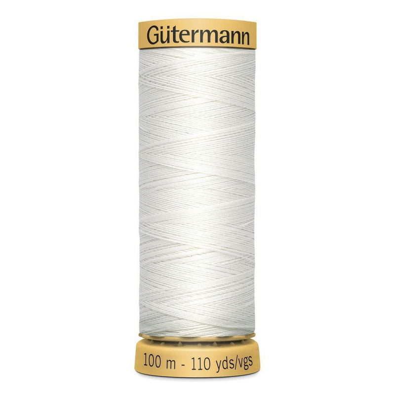 Gutermann Quilting 100% Mercerised Cotton Ne 50 Thread Col 5709 White 100m