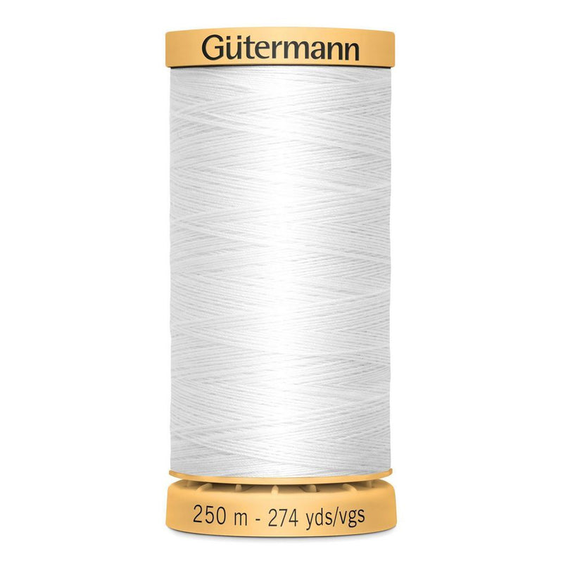 Gutermann Quilting 100% Mercerised Cotton Ne 50 Thread Col 5709 White 250m