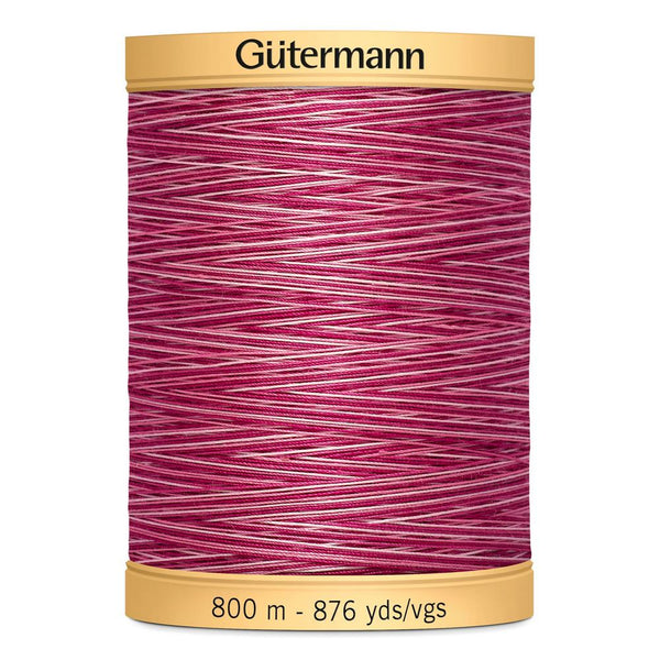 Gutermann Quilting 100% Mercerised Cotton Ne 50 Variegated Thread Col 9969 800m