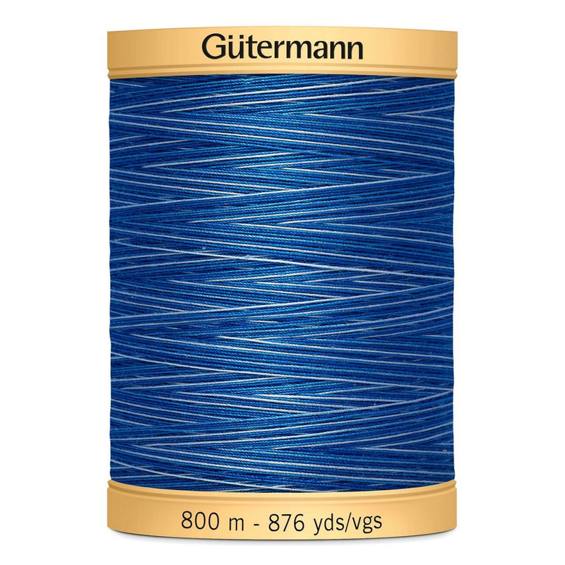 Gutermann Quilting 100% Mercerised Cotton Ne 50 Variegated Thread Col 9986 800m
