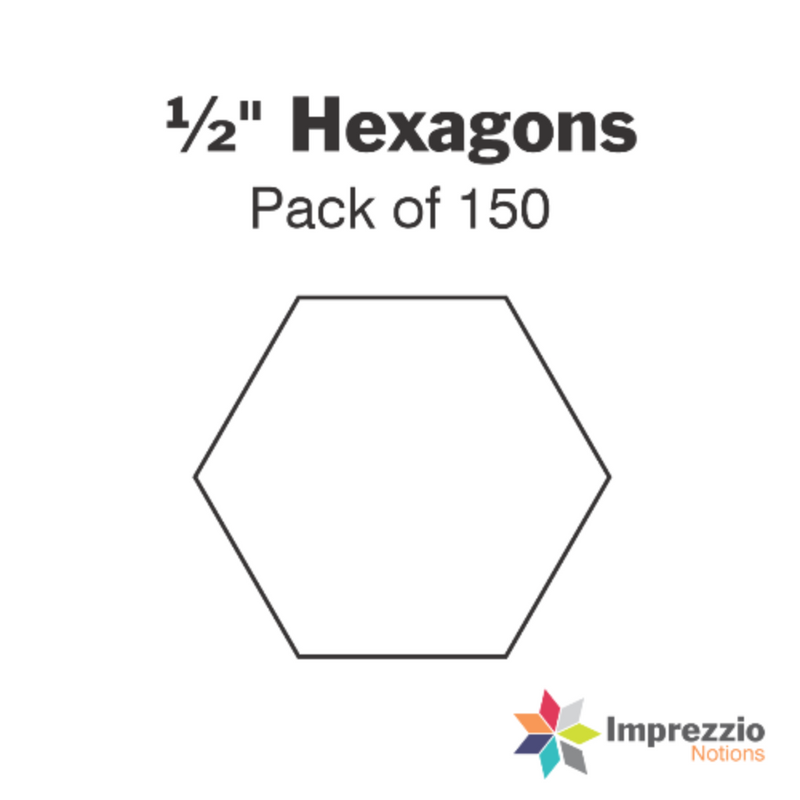 Imprezzio: English Paper Piecing Hexagons 1/2 Inch 150 pcs