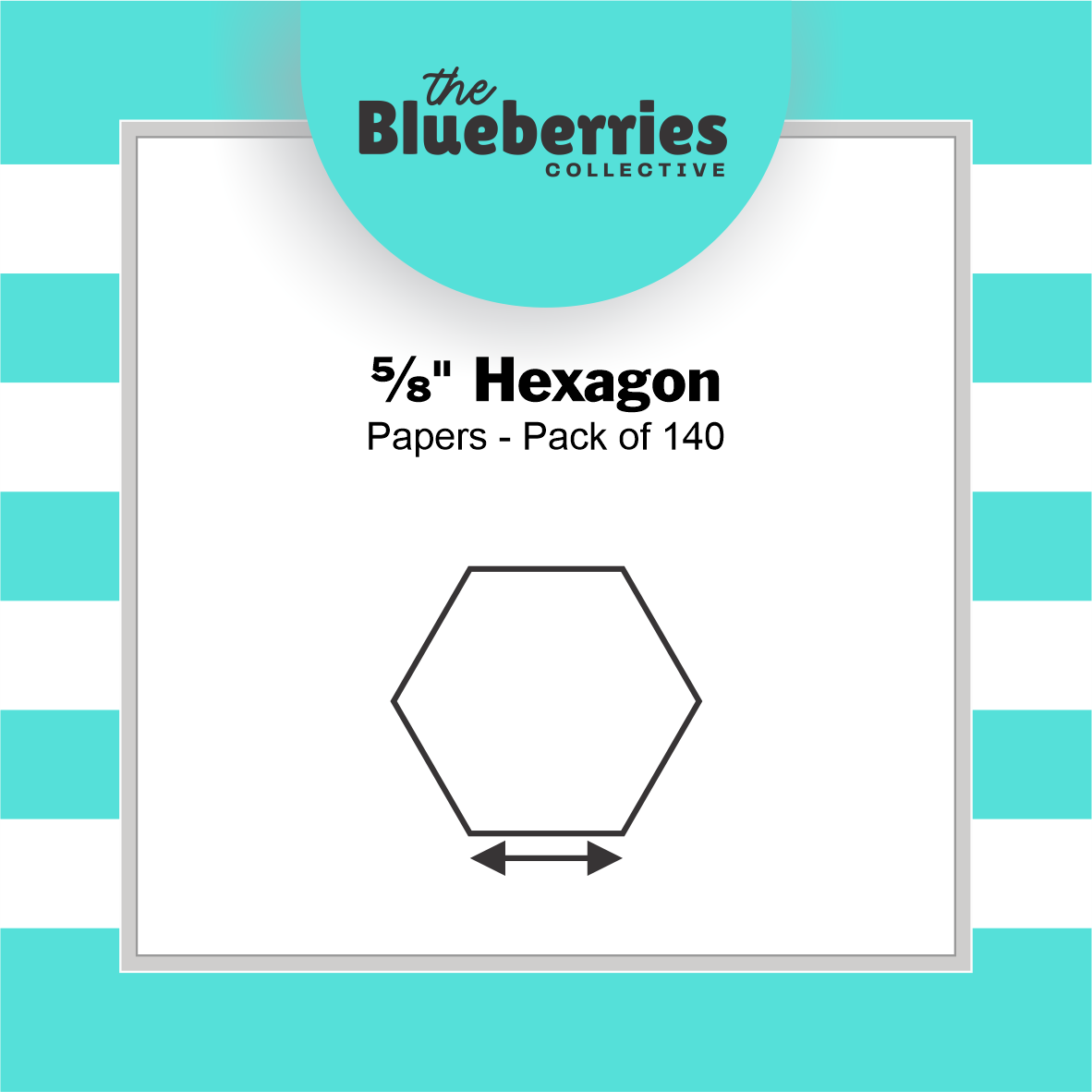 Blueberries Collective: English Paper Piecing Hexagons 5/8 Inch 140 pcs