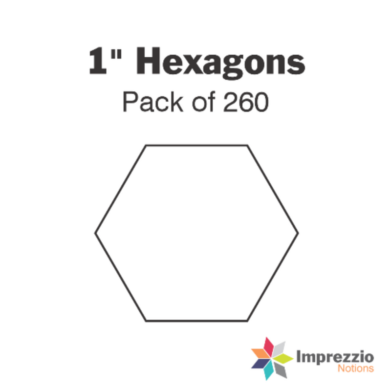 Imprezzio: English Paper Piecing Hexagons 1 Inch 260 pcs