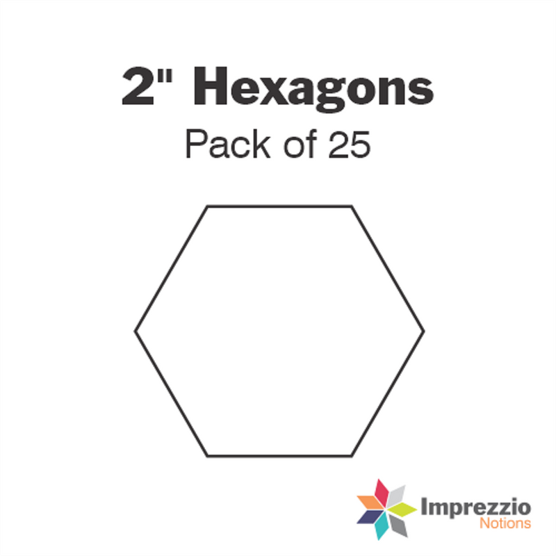 Imprezzio: English Paper Piecing Hexagons 2 Inch Papers 25 PcsImprezzio: English Paper Piecing Hexagons 2 Inch Papers 25 pcs