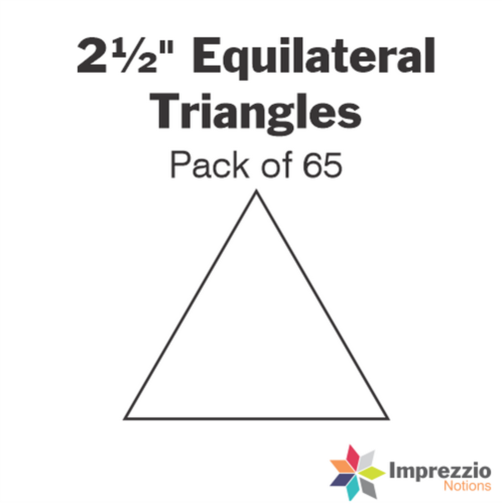 Imprezzio: English Paper Piecing Equilateral Triangles 2.5 Inch Papers 65 pcs