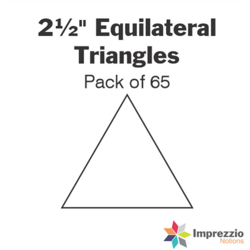 Imprezzio: English Paper Piecing Equilateral Triangles 2.5 Inch Papers 65 pcs