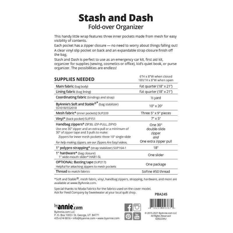 ByAnnie: Stash and Dash Bag Pattern