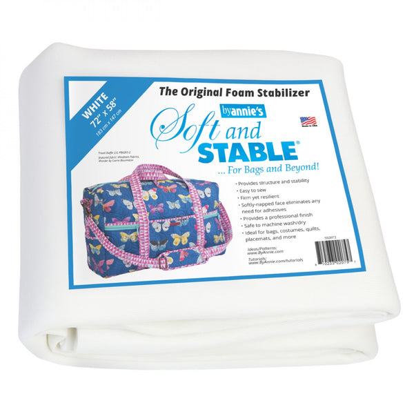 Soft and Stable White 100% Polyester Stabilizer 72in x 58in