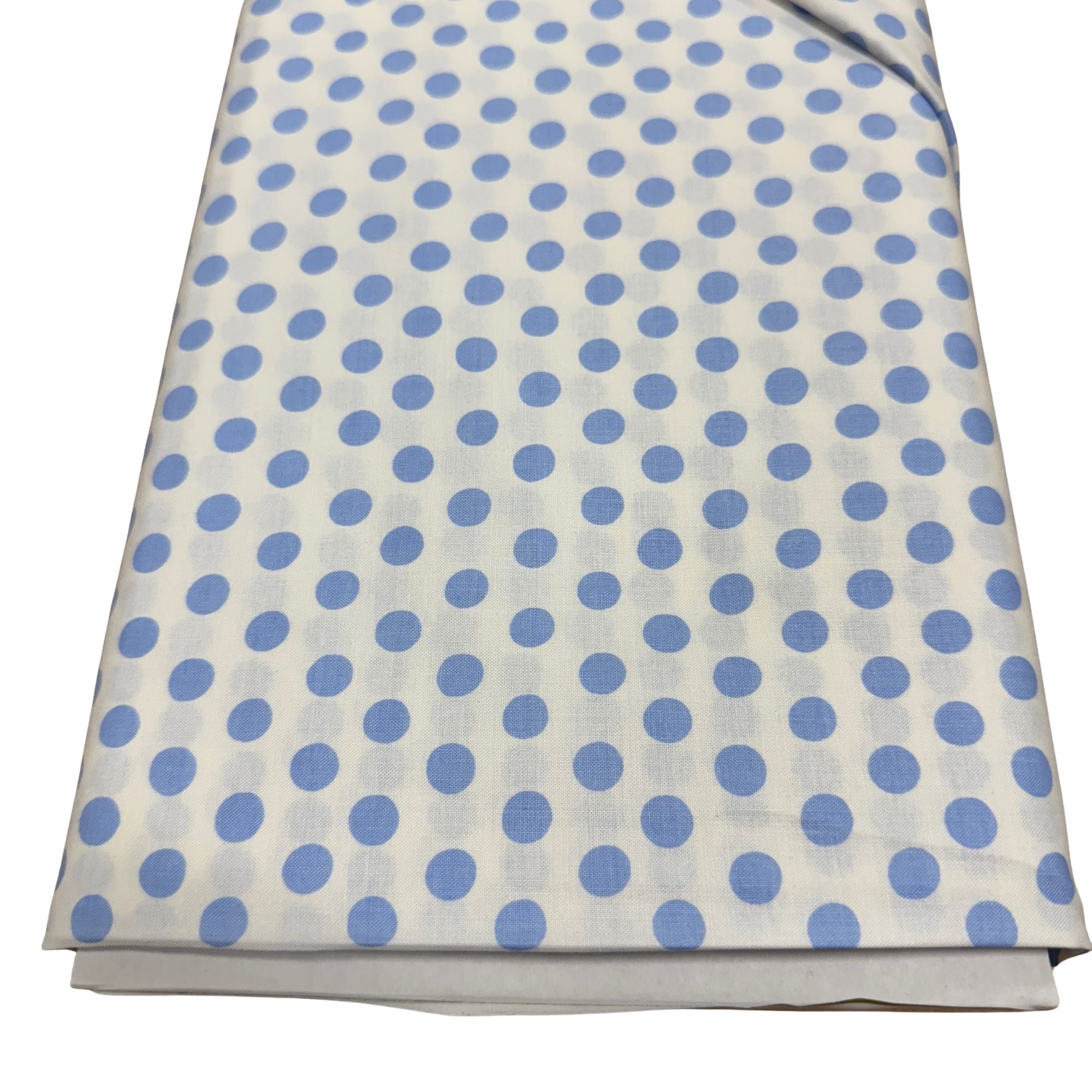Kaffe Fassett: Spots, Sky Blue on a white background PWGP070-SKY
