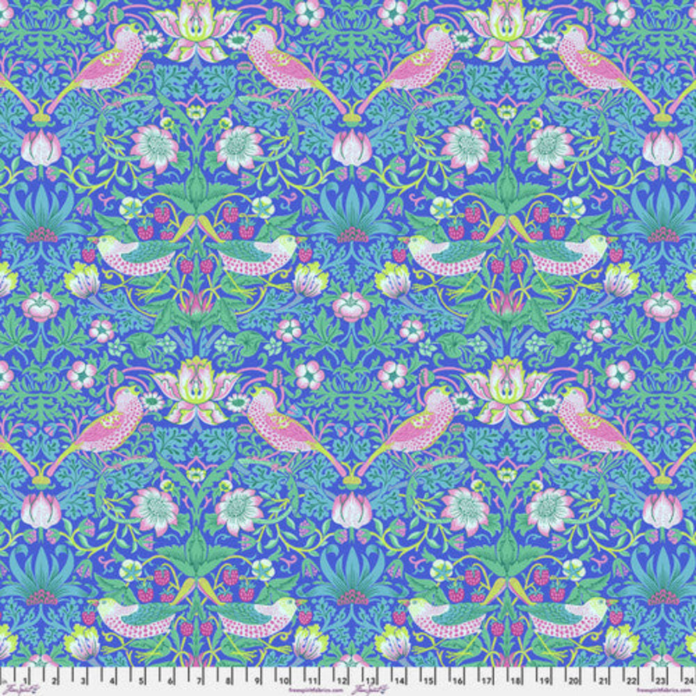 Kaffe x Morris & Co: Strawberry Thief Blue PWKW013-BLUE