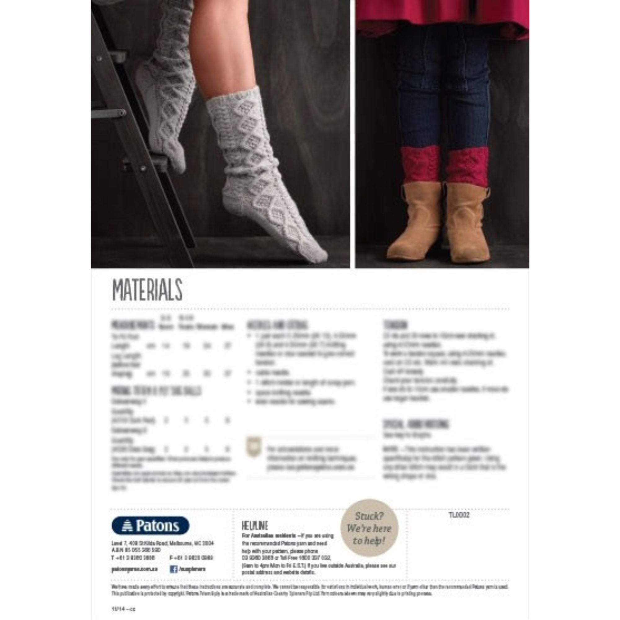 Patons: Cable Socks 0020