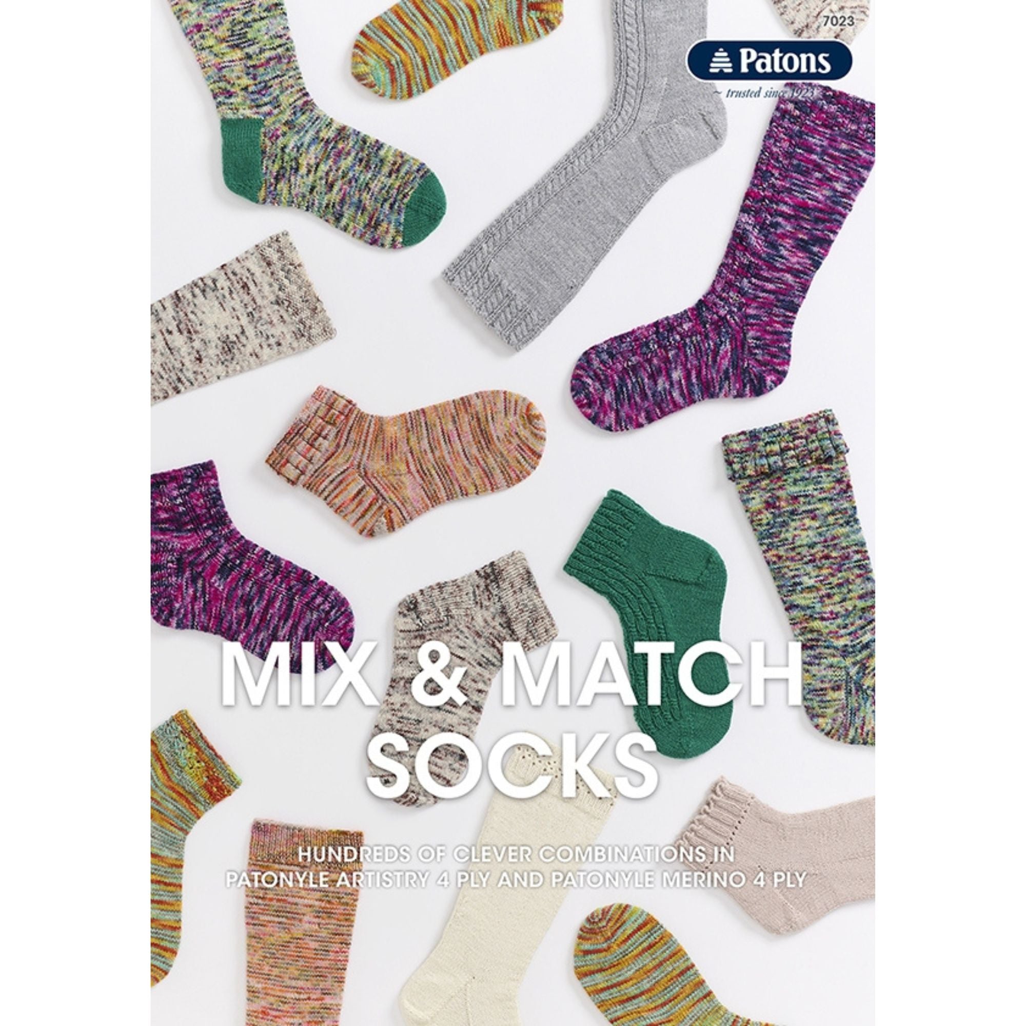 Patons: Mix and Match Socks Knitting Pattern 7023 Front Cover