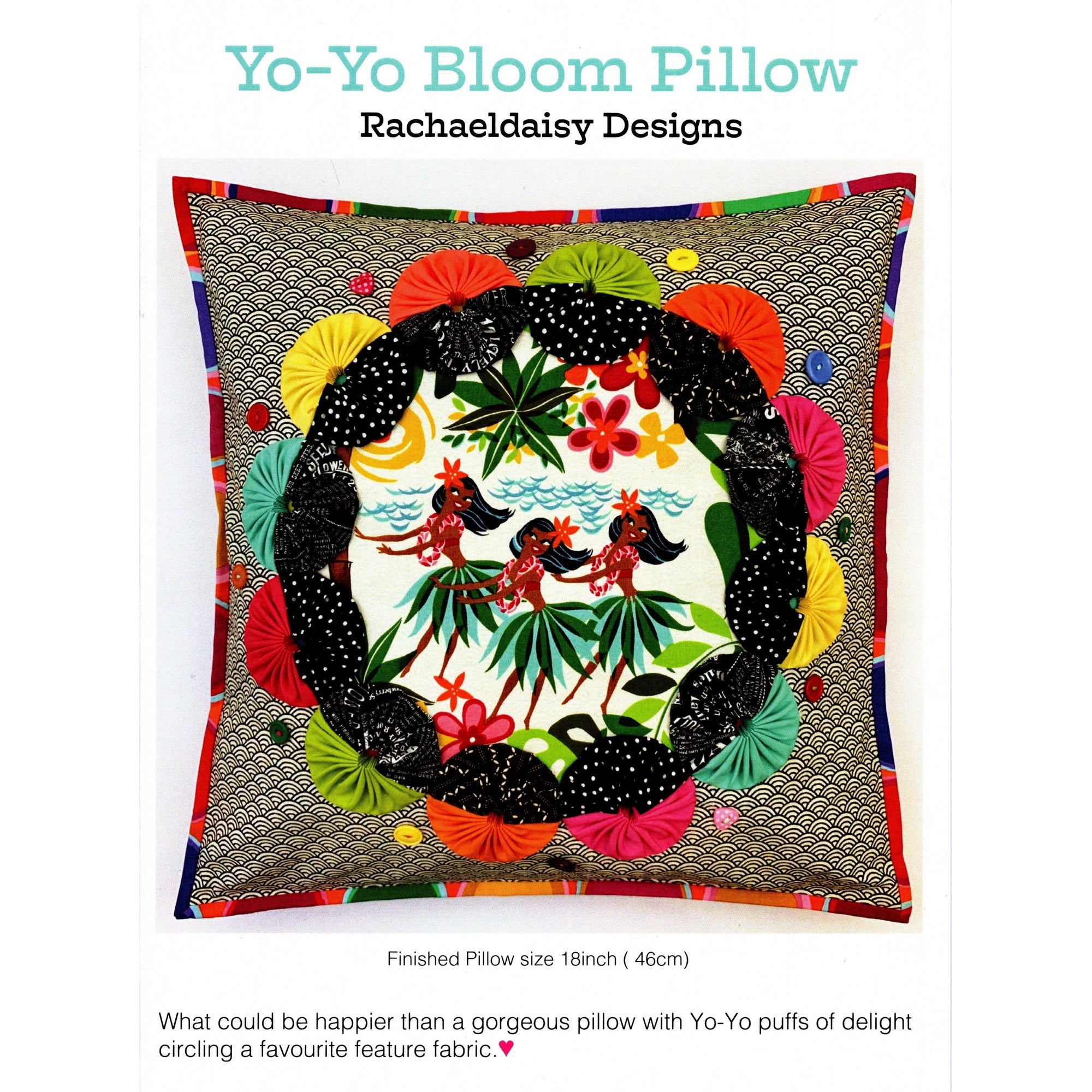 Rachaeldaisy Designs: Yo-Yo Bloom Cushion Pattern