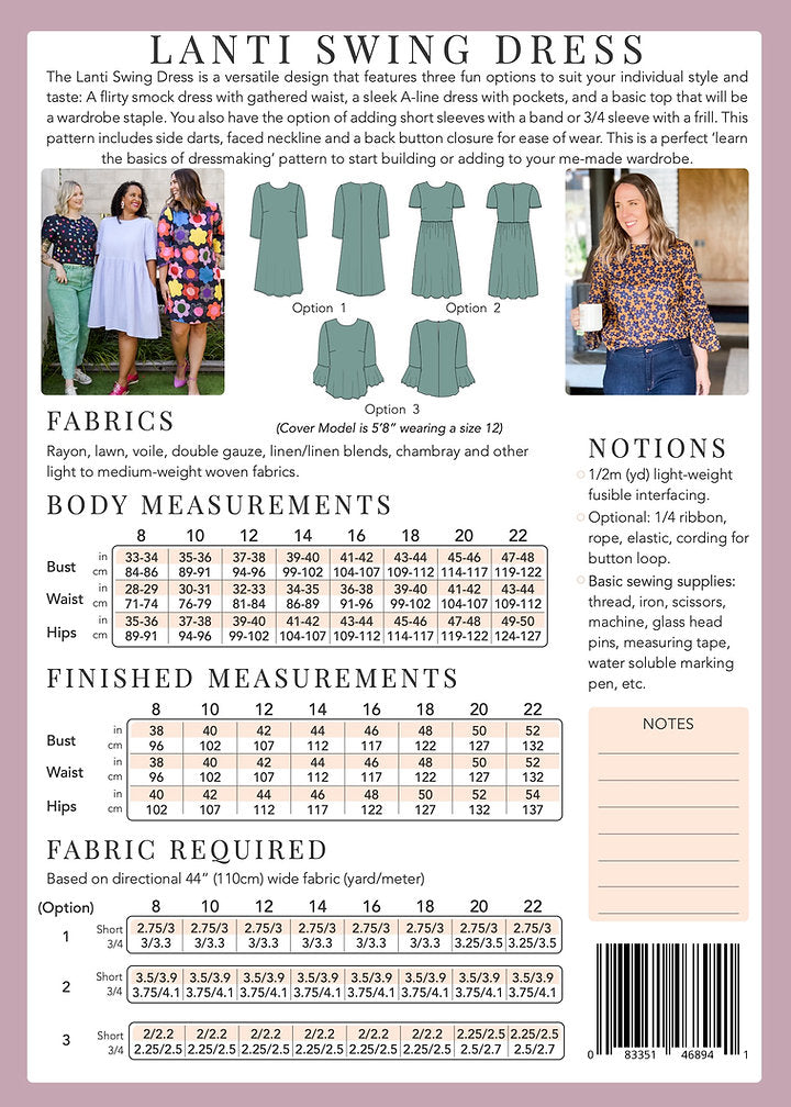 Sew to Grow Sewing Pattern: Lanti Dress