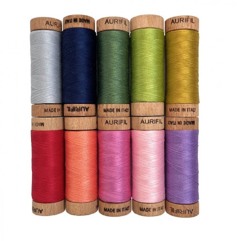 Aurifil Thread Big Woods By Sarah Fielke 10pc 80 weight